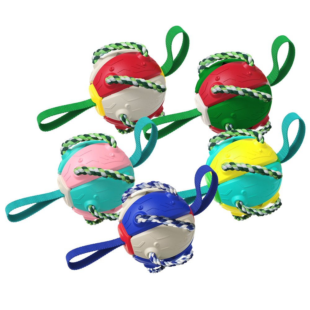 New arrival rubber durable dog toys aggressive chewers fashion pet toys training football frisbees toys for dogs