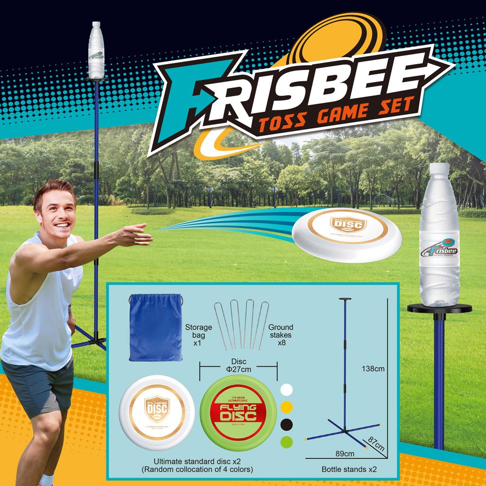 Outdoor Sports Toys Disc Target Game 2 Pieces Flying Discs Frisbeed Set Throwing Game Set for Boys and Girls