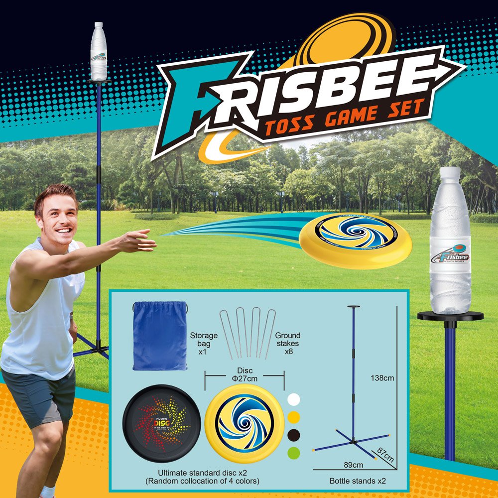 Outdoor Sports Toys Disc Target Game 2 Pieces Flying Discs Frisbeed Set Throwing Game Set for Boys and Girls