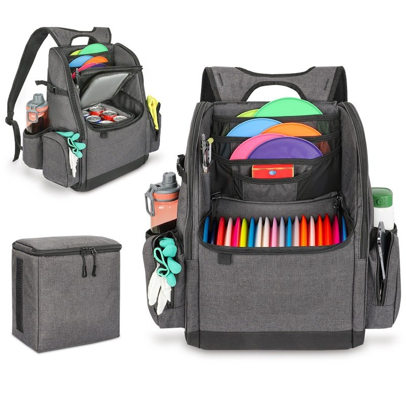 Large Capacity Frisby Golf Disc Bags Lightweight Durable Waterproof Storage Backpack for 20+ Discs with Cooler Bag