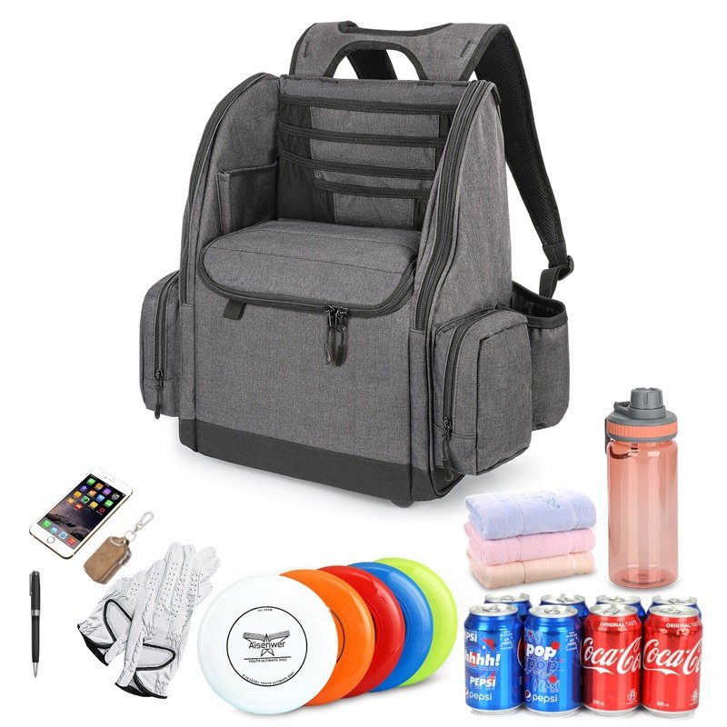 Large Capacity Frisby Golf Disc Bags Lightweight Durable Waterproof Storage Backpack for 20+ Discs with Cooler Bag