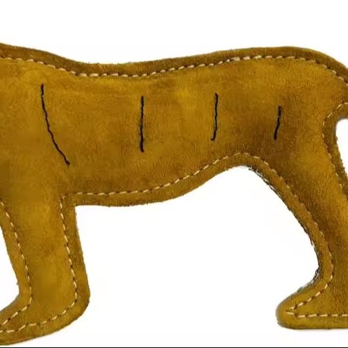 New Design Suede Leather TIGER Toy For Dogs Fused With Organic Jute Fabric Available at Wholesale Price from India