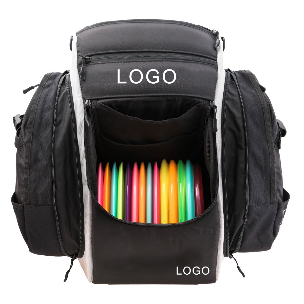High Quality Custom LOGO Expandable Frisbee Disc Golf Bag Large size Disc Golf Backpack grip