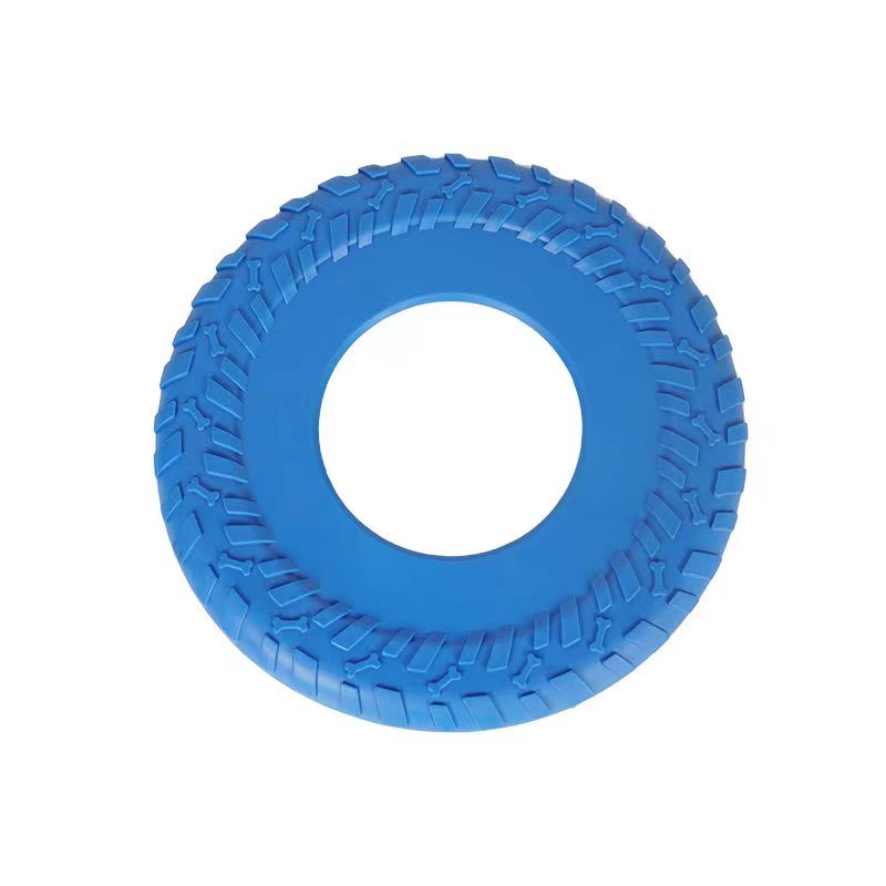 Dog Rubber Tire Flyer Dog Toy Flying Disc Lightweight Durable