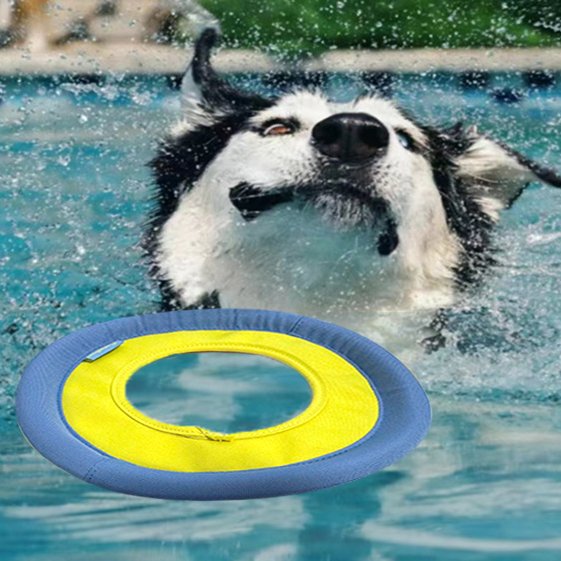 Hot Selling Interactive & Movement Pet Frisbee Toy Oxford Cloth with Built-In EVA Foam Chew Resistant Teeth Dog Training Toy