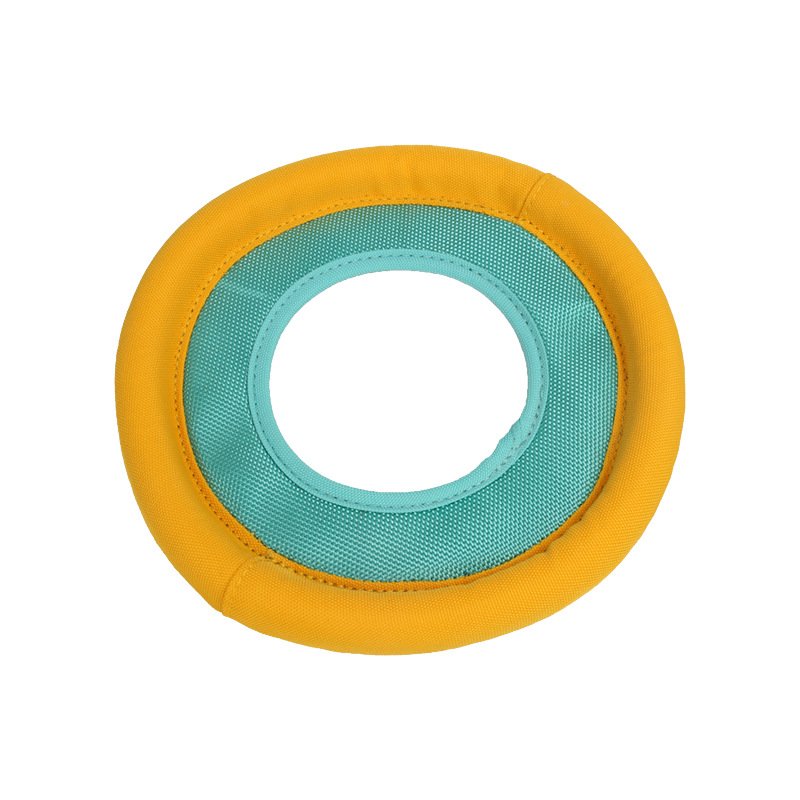 Hot Selling Interactive & Movement Pet Frisbee Toy Oxford Cloth with Built-In EVA Foam Chew Resistant Teeth Dog Training Toy