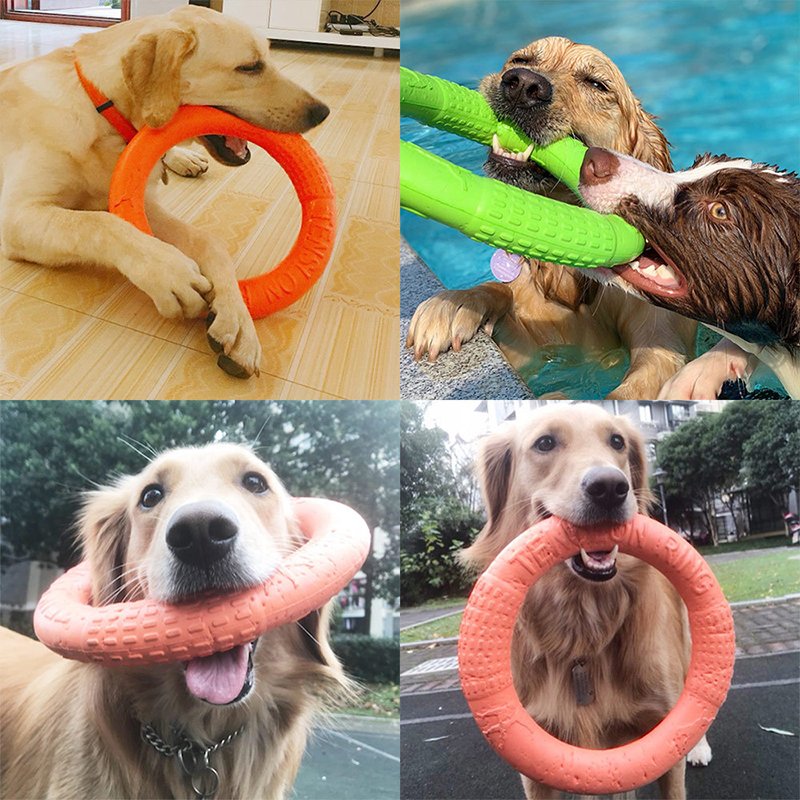 Dog Toys for Large Dogs EVA Interactive Training Ring Resistant for Dogs Pet Flying Discs Bite Ring