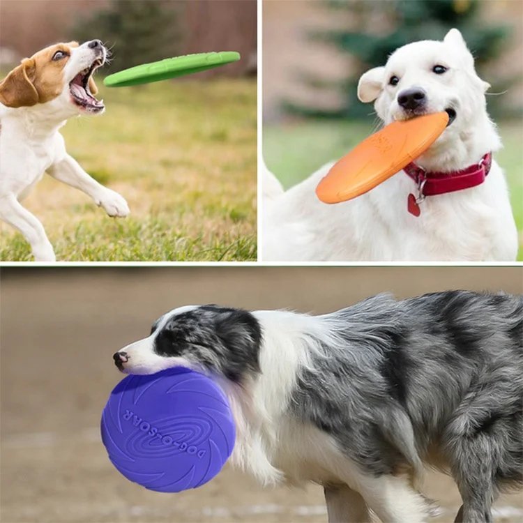 SinSky Custom Logo Silicone Dog Flying Disc Toy Outdoor Sports Lightweight Floatable Frisbeed Dog Toy Flying Disc Dog Frisbee