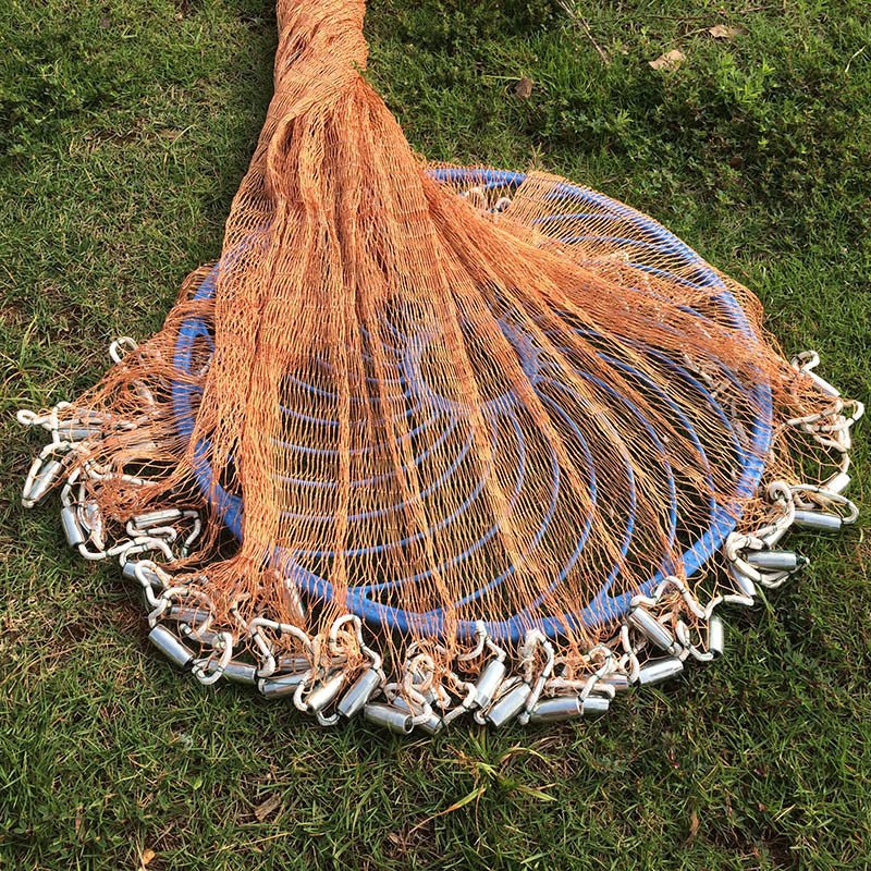 Orange American Frisbee nylon tire line throw fregito nylon monofilament cast net fishing