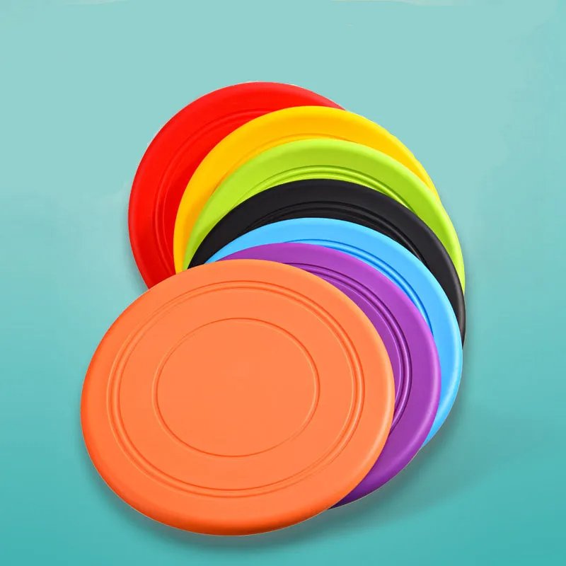 Non-slip Resistant Chew Floatable Silicone Pet Frisbeed Puppy Flying Discs for Dog Training Interactive