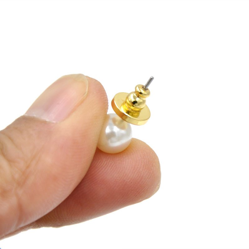 Copper Ear Press Engraved Logo Frisbee Ear Plugs Plated 18k Gold Warhead Flying Saucer Metal Lathe Ear Studs Earring Back