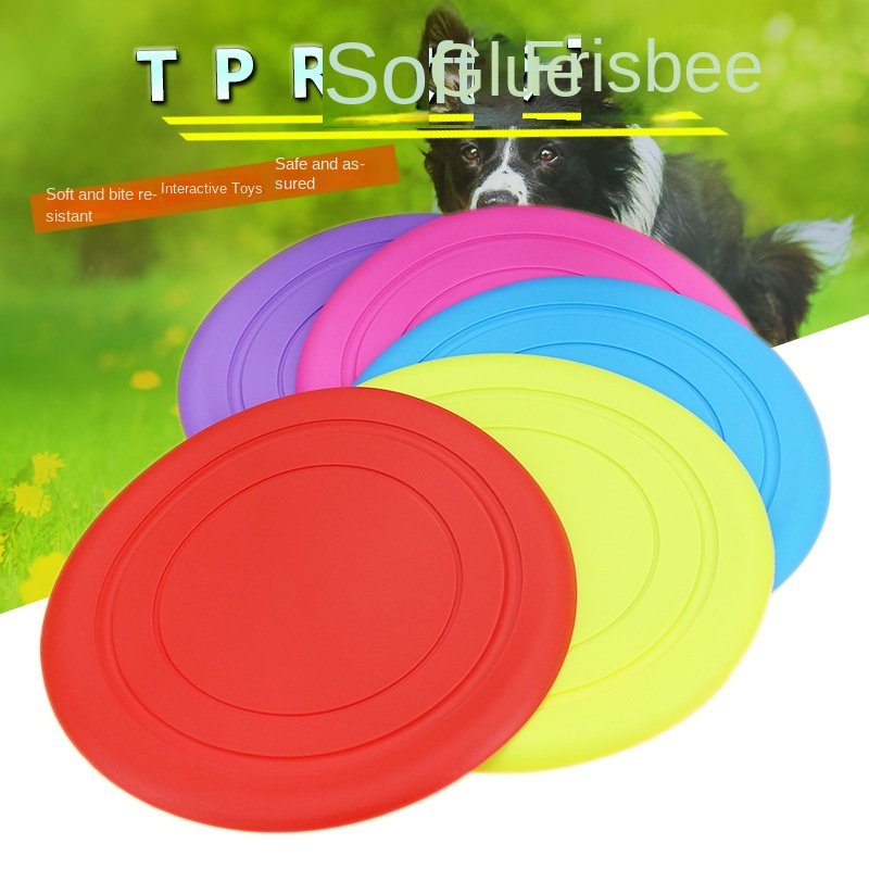 Wholesale Soft TPR Dog Flying Saucer Pet Frisbee for Training Tooth-Free & Bite-Resistant Chew Toys