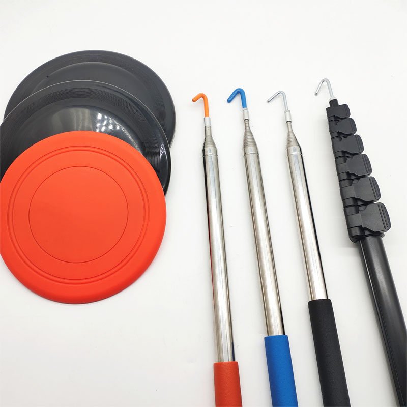 Disc Golf retriever Mini Hook Golf disc stainless steel poles telescopic stick Kwik-Stik retriever Frisbee for outdoor sport