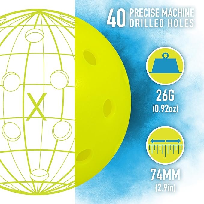 Outdoor Pickleballs TPE elastic injection molded pickle ball customized Colorful usapa approved pickleball For Outdoor Courts