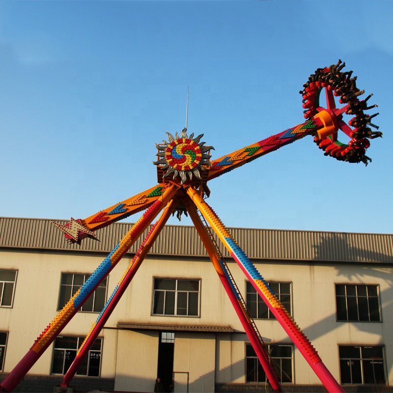 Outdoor Playground Rides Thrilling Swing Amusement Park Rides 23P Giant frisbee Rides For Sale