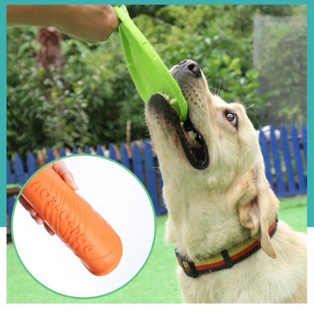Pet Dog Flying Disk Toy Silicone Material Environmentally Friendly Anti-Chew Dog Puppy Interactive Training Pet Supplies