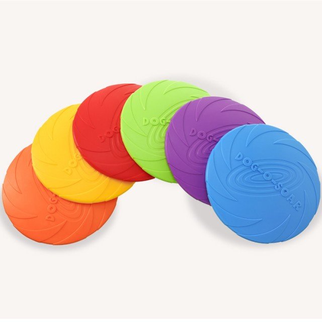 Pet Dog Flying Disk Toy Silicone Material Environmentally Friendly Anti-Chew Dog Puppy Interactive Training Pet Supplies