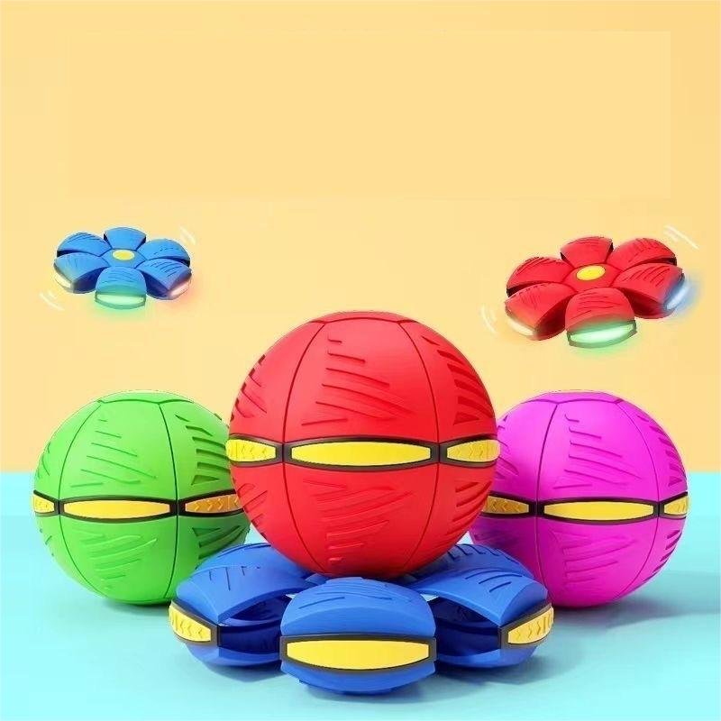Frisbee ball Bouncy ball step on deformed ball puzzle indoor outdoor sport light up dog toy