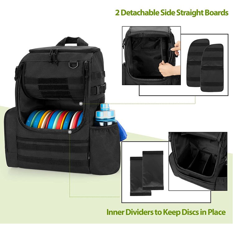 Lightweight disc golf backpack bag holds 25 discs waterproof disc backpack frisbee golf bag