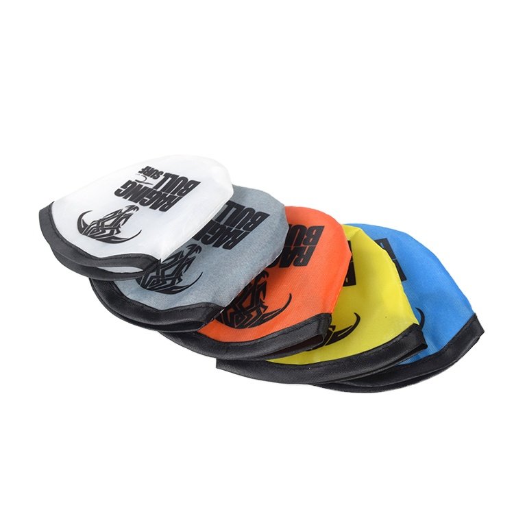 New Design Promotional Gifts Pet Dog Toy Nylon Cloth Fabric Flying Disc Foldable Frisbeed