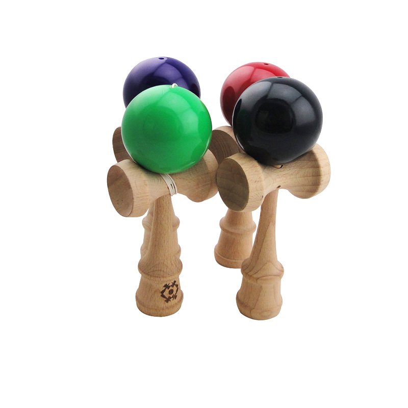 Kendama Beech Wood Toy - Ball with Extra String - Strengthens Hand and Eye Coordination