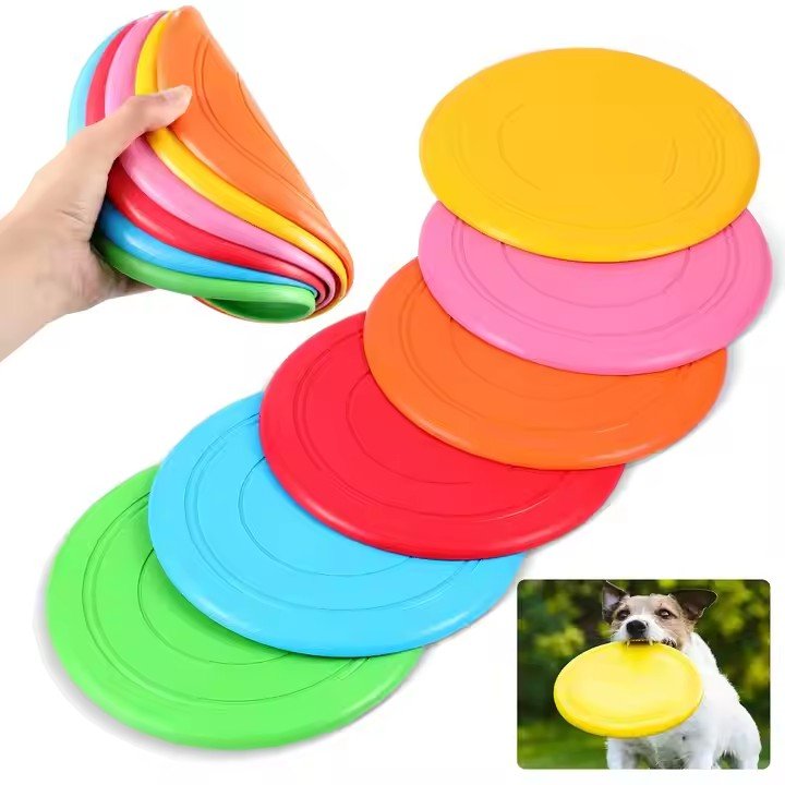 Dog Flying Disc Wholesale Soft Silicone Dog Training Flying Discs Outdoor Playing Backyard Toy