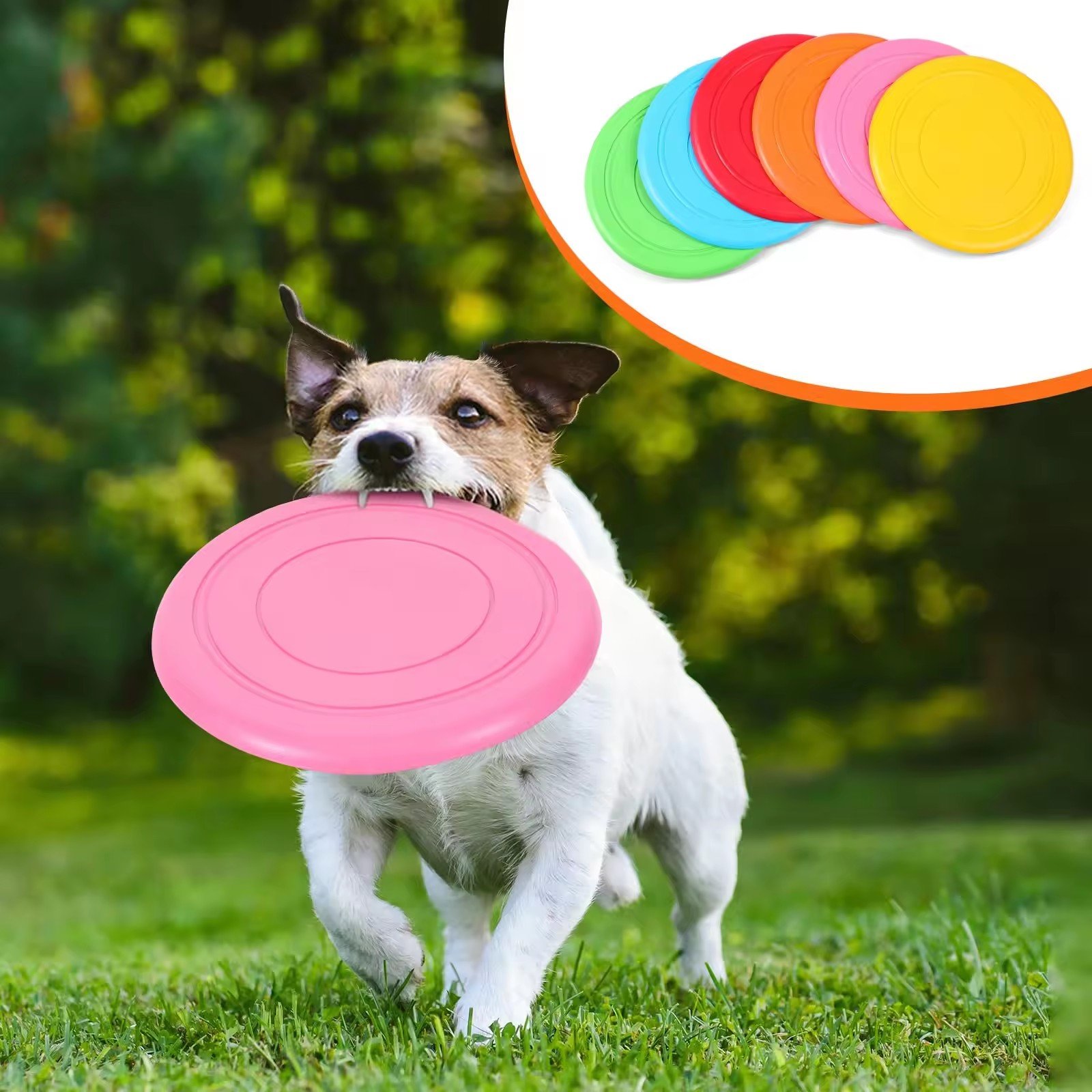 Dog Flying Disc Wholesale Soft Silicone Dog Training Flying Discs Outdoor Playing Backyard Toy