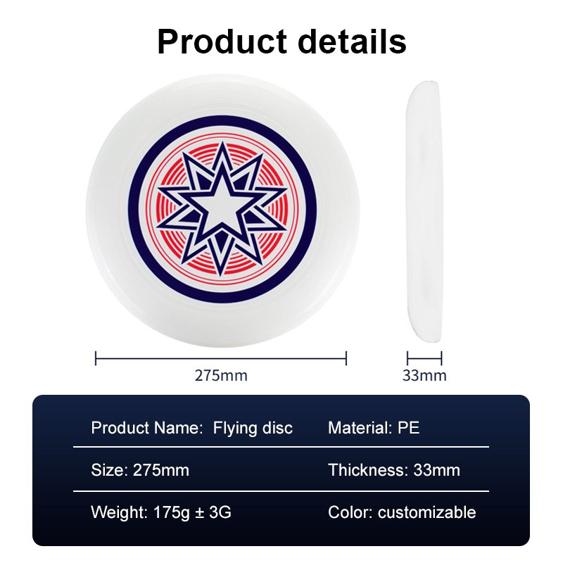 Custom Promotional Frisbeed Competition Grade 175 Grams Ultimate Sport Flying Disc Golf