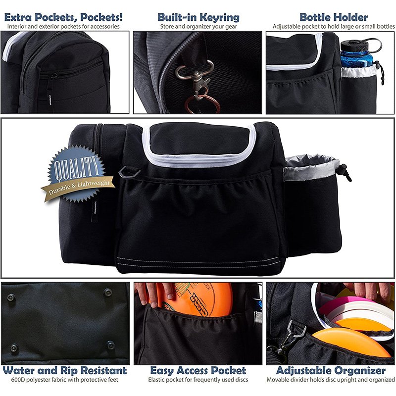 Multifunction Water Bottle Outdoor Shoulder Bag Frisbee Disc Golf Bag
