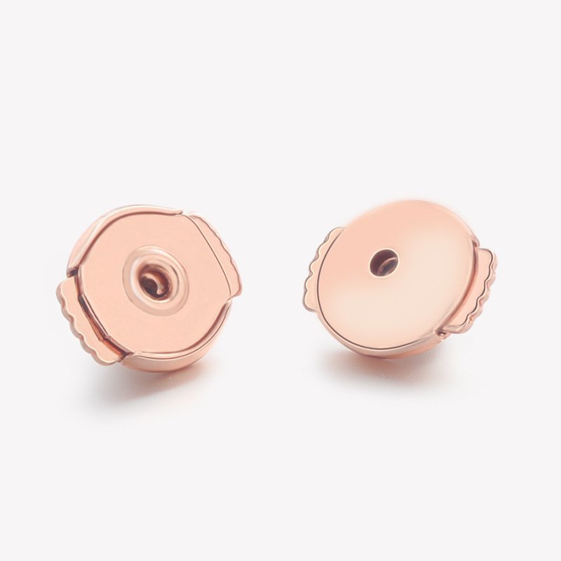 Real Solid 18K Gold Earring Backs Stopper AU750 Earrings Post Back Fine Jewelry DIY Jewelry Accessories