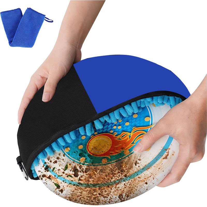 Outdoor Sports Flying Disc Cleaning Towel Pouch Case Cleaning Dirt Bag Frisbees Sport Disc Golf Cleaning PET Discs Washed Bag
