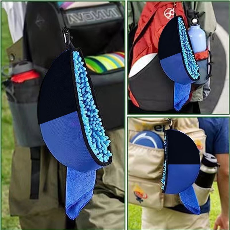 Outdoor Sports Flying Disc Cleaning Towel Pouch Case Cleaning Dirt Bag Frisbees Sport Disc Golf Cleaning PET Discs Washed Bag