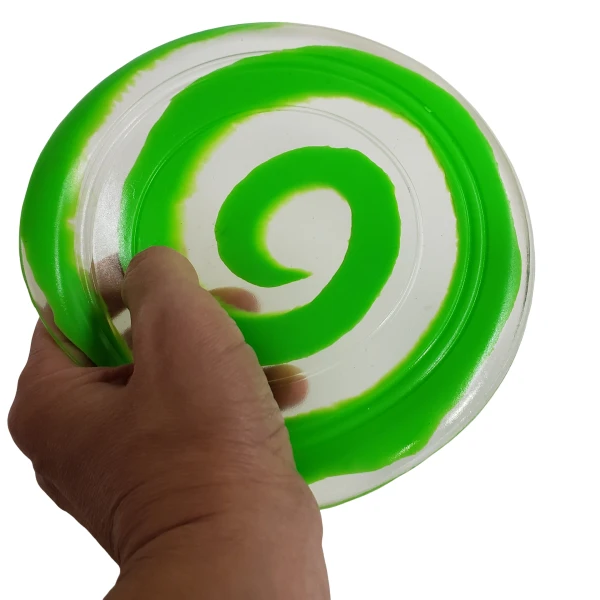 Wholesales Large Clear Rainbow Rubber Flyer Kid Frisbee for Outdoor Game
