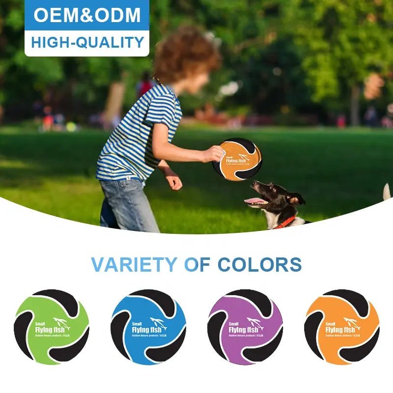 Custom Logo Flying Frisbeed Sports Toy Foldable Professional Golf Disc Sport Pet Dog Training Soft Fris Bee Toy Flying Disc
