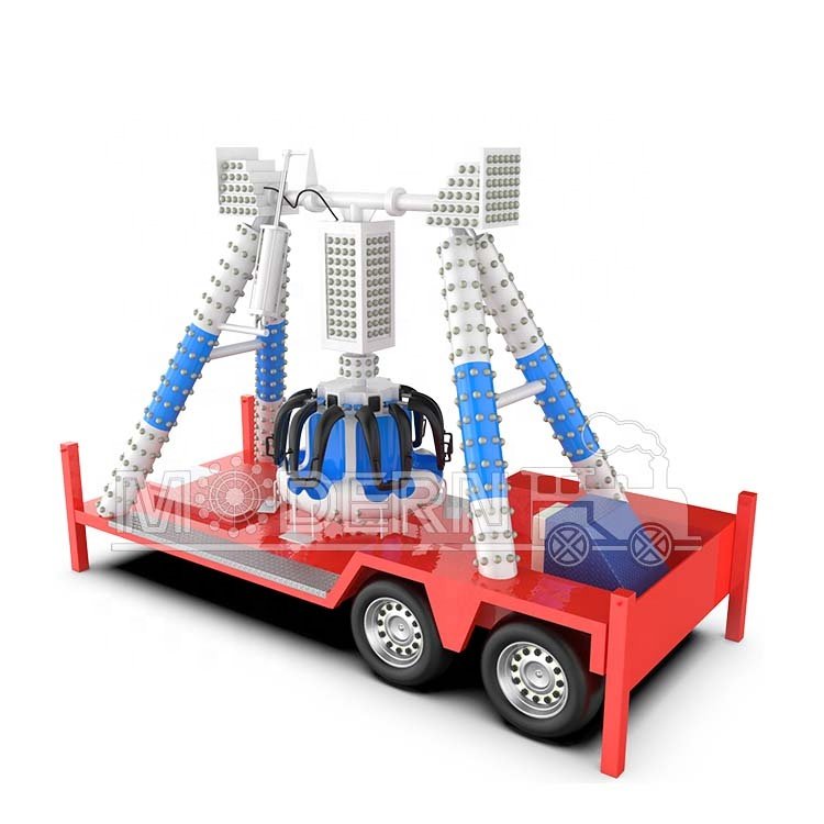 Funfair rides portable attraction park equipment outdoor trailer mini frisbee rides for sale
