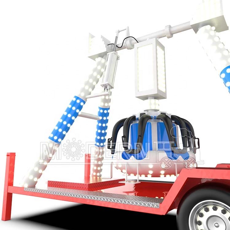 Funfair rides portable attraction park equipment outdoor trailer mini frisbee rides for sale