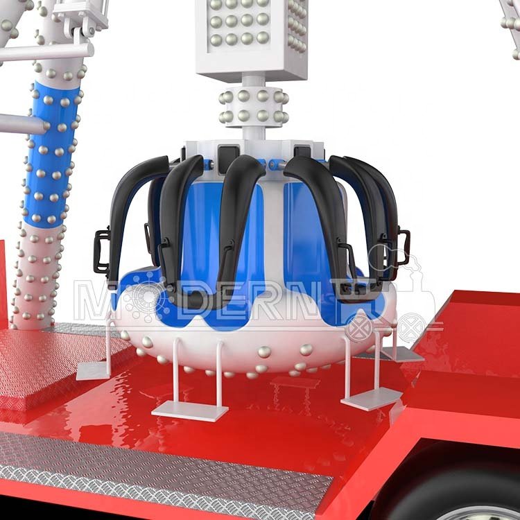Funfair rides portable attraction park equipment outdoor trailer mini frisbee rides for sale