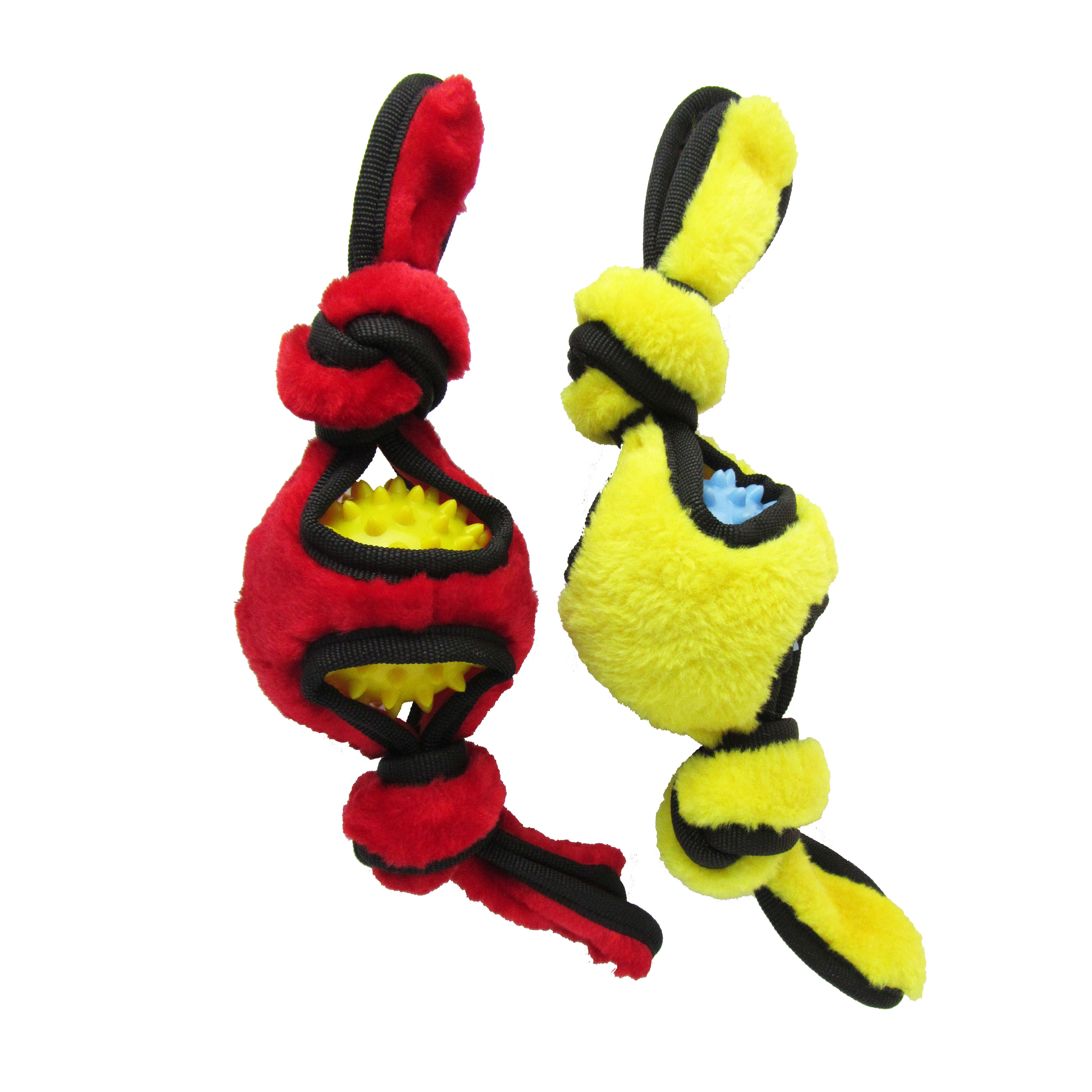 fetch toy pet polyester fabric with rubber ball inside for dog training dog toy Frisbee toy