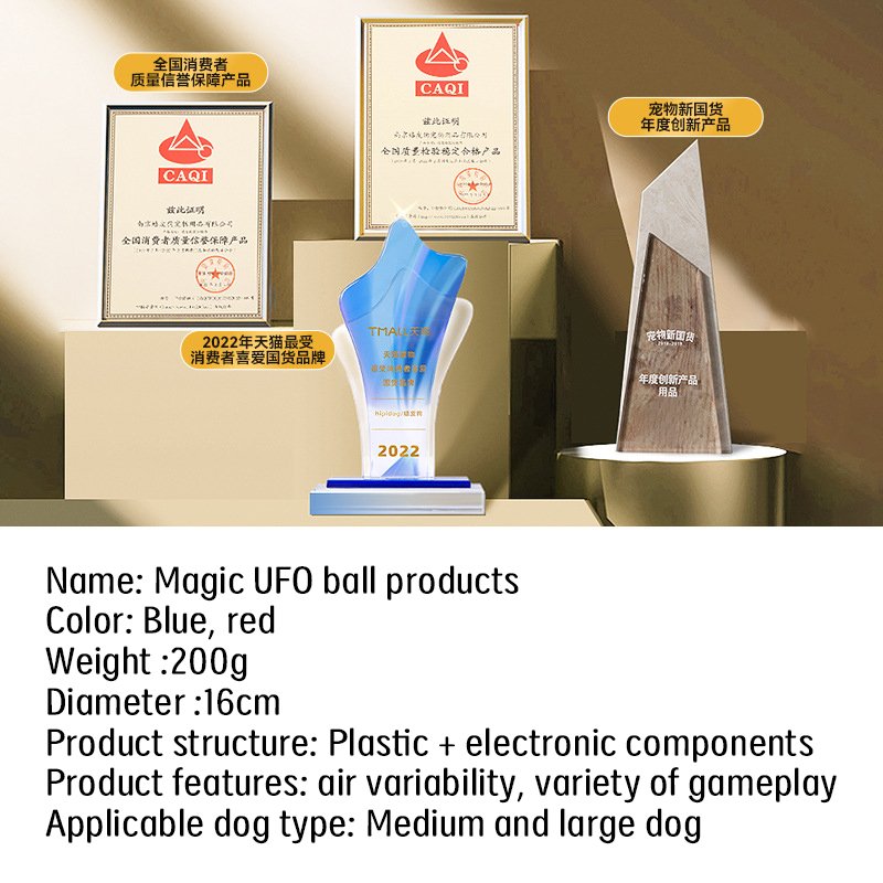 Interactive Dog Accessories Outdoor Sports Chew Pet Dog Toys Flying UFO Magic Balls Decompres Saucer Ball Doggy Disc Ball
