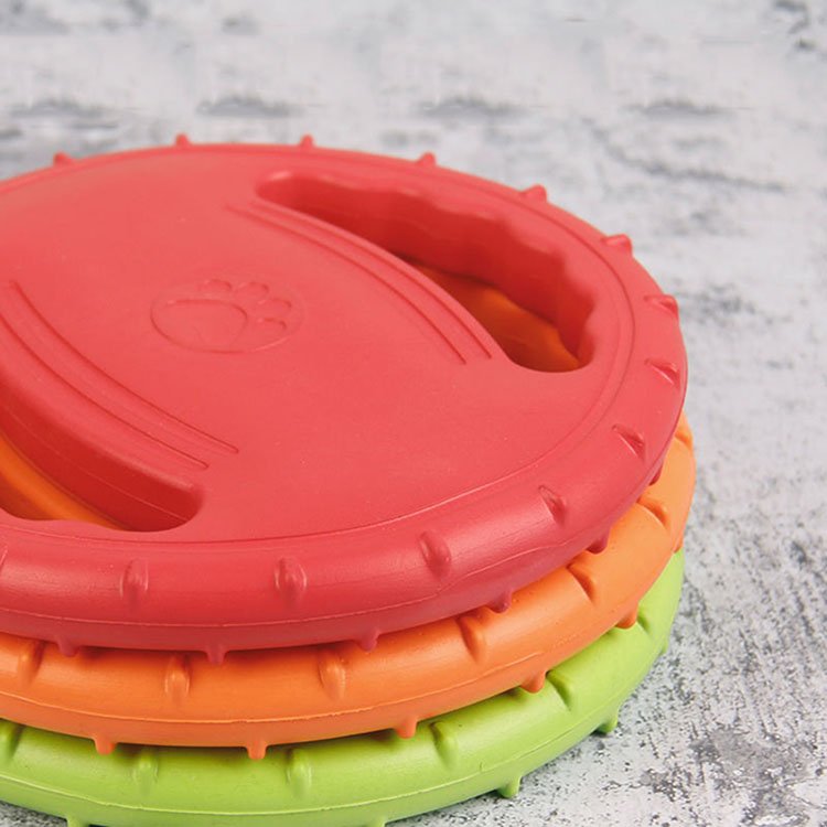Customized Durable Soft Non-Slip Dog Flying Disc TPR Game Frisbeed Pet Bite Resistant Frisbeed Outdoor Training Dog Toys