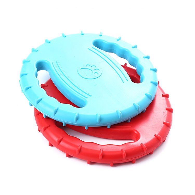 Customized Durable Soft Non-Slip Dog Flying Disc TPR Game Frisbeed Pet Bite Resistant Frisbeed Outdoor Training Dog Toys