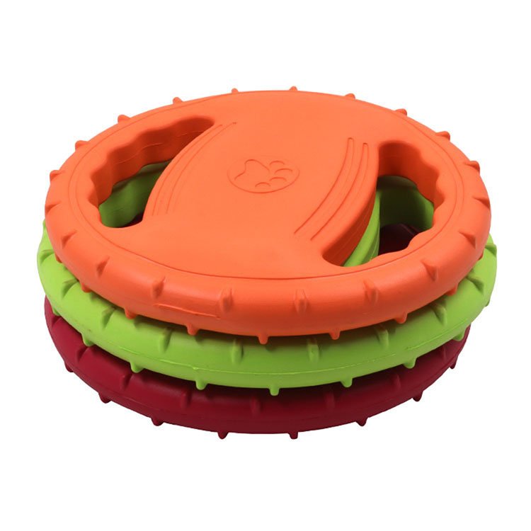 Customized Durable Soft Non-Slip Dog Flying Disc TPR Game Frisbeed Pet Bite Resistant Frisbeed Outdoor Training Dog Toys