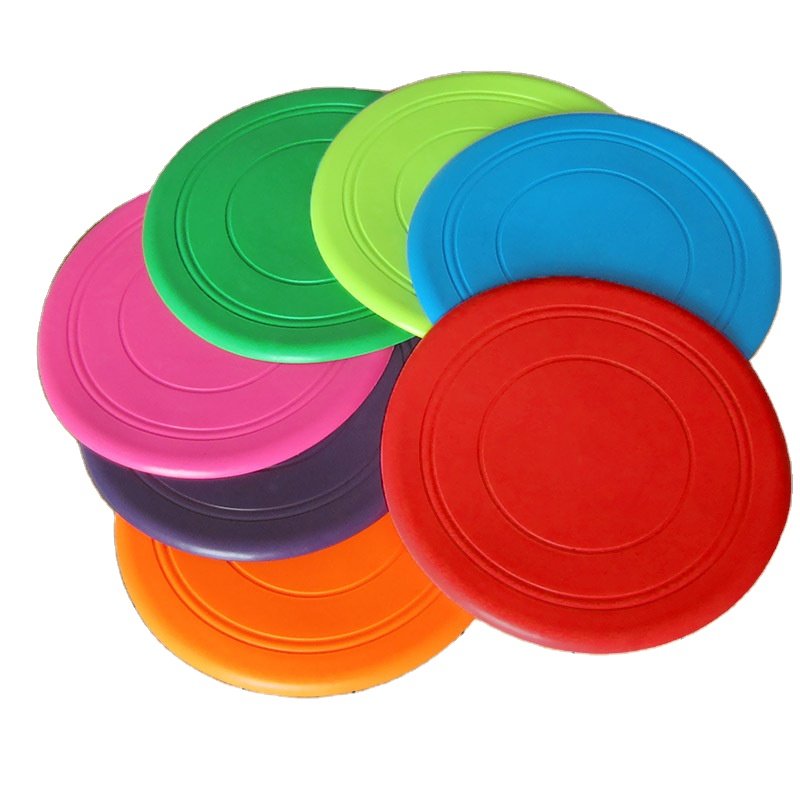 Round Training TPR Flying Disc Colorful Dog Toys Bite Resistant Pet Frisbeed for Training Dogs