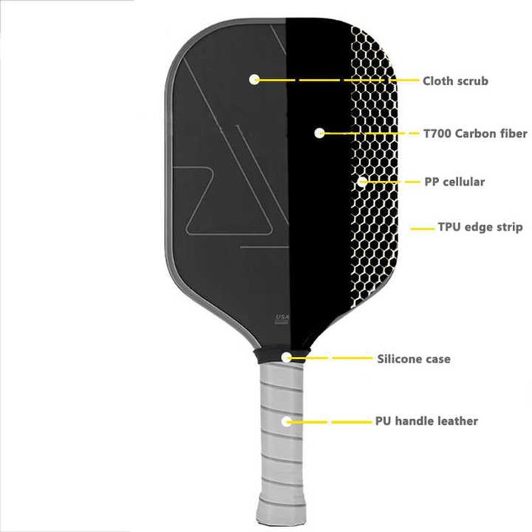 Toray Perseus Series Pickleball Rackets 16Mm T700 Raw Carbon Fiber Pickleball Paddle