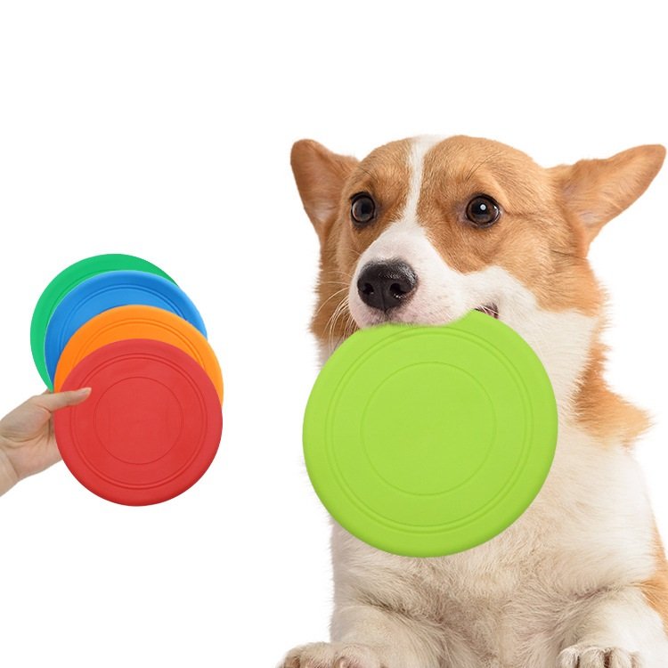 New Product idea Dog Frisbee Custom Logo Aerodynamic Silicone Flying Disk Frisbeed for Dogs