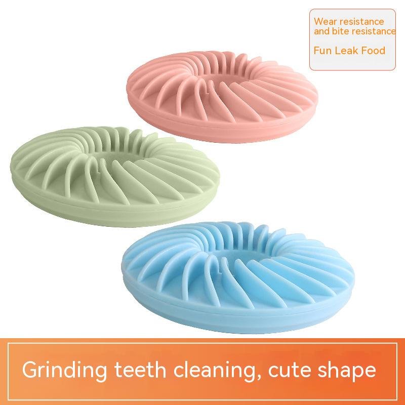 DRESSPET Pets Training Toy Leakage Frisbe Toys Resistance Bite Soft Rubber Toys Pet Flying Discs Dog Frisbeed