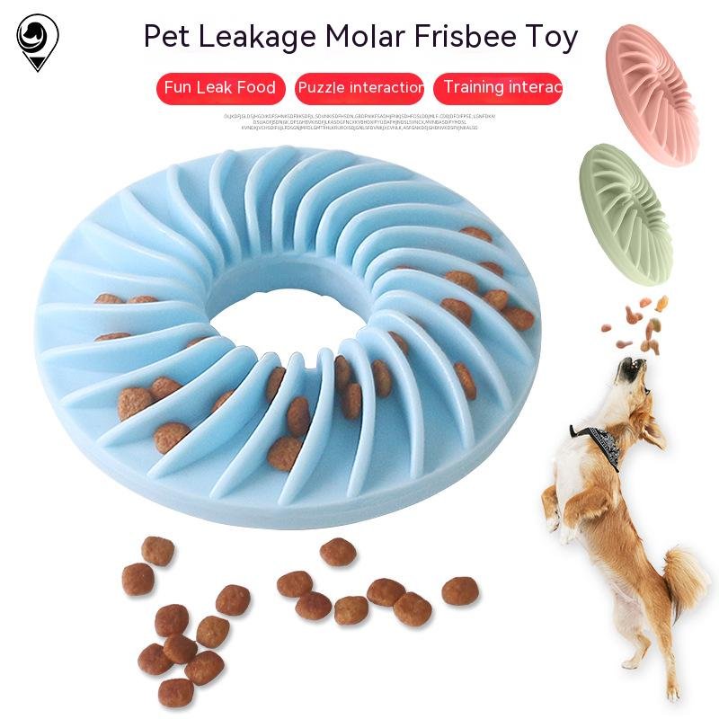DRESSPET Pets Training Toy Leakage Frisbe Toys Resistance Bite Soft Rubber Toys Pet Flying Discs Dog Frisbeed
