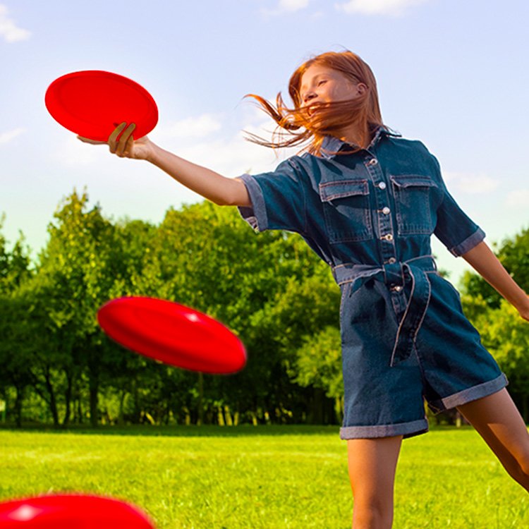 Custom Logo Frisbeed for Outdoor Sport Training Dogs Frisbeed Golf Disc Flying Frisbeed Toy Pet Dish And Kids Disk