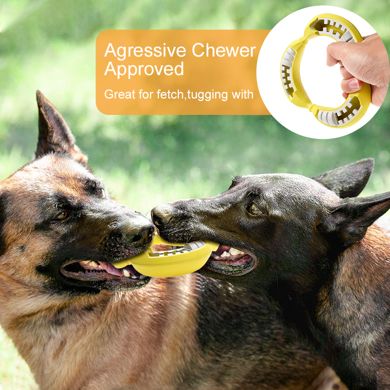 Hot Selling Products For 2022 Dog Pet Toys Natural Rubber Banana Ring Frisbeed Interactive Outdoor Training Dog Toy