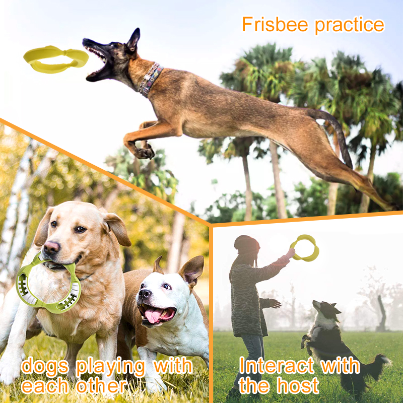 Hot Selling Products For 2022 Dog Pet Toys Natural Rubber Banana Ring Frisbeed Interactive Outdoor Training Dog Toy